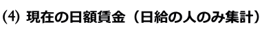 現在の日額賃金（日給の人のみ集計）