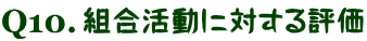 組合活動に対する評価