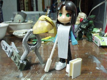残るは袈裟に模様を入れて、武器にトゲを生やして表面処理だぞ