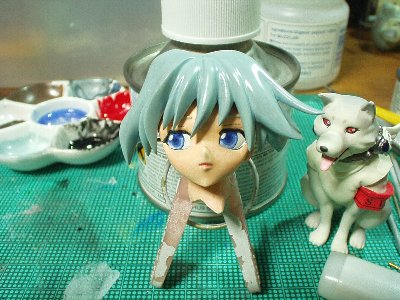 コピックで瞳孔中心をちょんと描く
