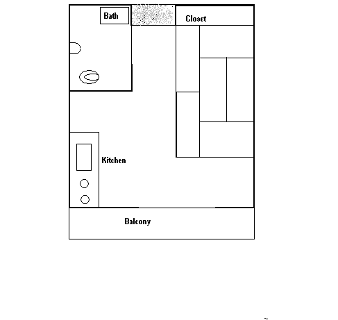 1 Bedroom Layout